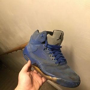 Jordan 5 blue suede